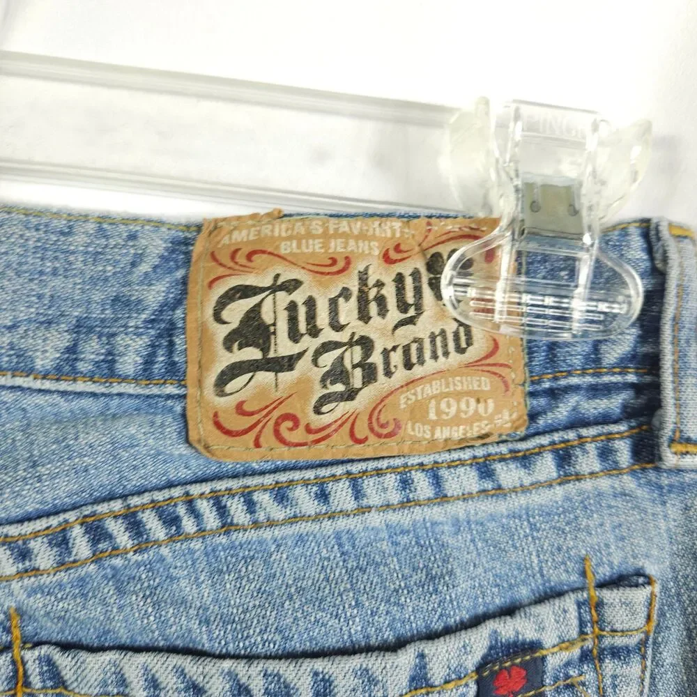 Lucky Brand Crossover Crop Jeans Blue Womens 4/27 Low Rise 30x24 - Picture 3 of 7